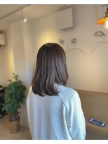 ハッコ(hacco) つや系ワンカールミディアム/グレージュ/フレンチカジュアル