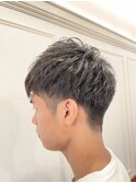 髪質改善アイロンパーマ×ツーブロック刈り上げ