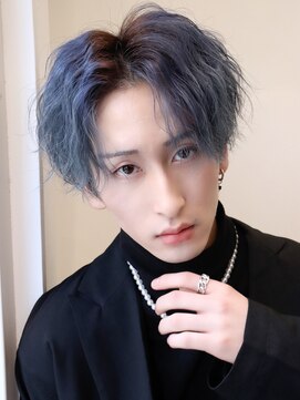 ネイビー(NAVY) ライトウェービングセンターパート