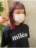オン眉×pink color