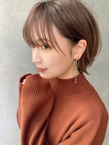 エニ 自由が丘(ENi)&nbsp;黒髪/グレーベージュ/レイヤーロング/前髪パーマ[自由が丘駅]