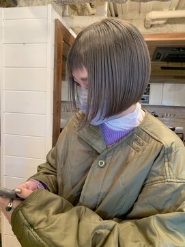 ラレイ ハラジュク(Lalei harajuku) *ブリーチカラー/グレーカラー/ミニボブ/ぷつっとボブ