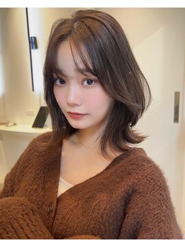 ルル 表参道(lulu.) メルティカラー ネビージュ チェリーブラウン ミニウルフ