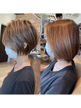 バンプ ギンザ(BUMP GINZA) 30代/40代/50代/前下がりショートボブ×透明感カラー【NAYUMI】