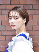 大人可愛いひし形ハンサムショートボブ前下がり