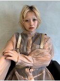 【神戸三宮】イメチェンホワイトブロンド外ハネボブ美髪