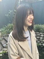 リジェール 金山店 セミロング/レイヤー/ブラウンカラー/顔まわり/金山/シースルー