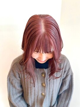 セイドット オモテサンドウ(Say. omotesando) Say.ミディアムデジタルパーマチェリーブラウンワインレッド青山