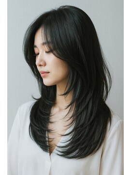 プレミア(PREMIER) セミロングハイレイヤー 顔回りレイヤー
