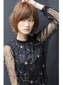 外国人風カラー 小顔ショートボブ×ボブウルフ20代30代40代
