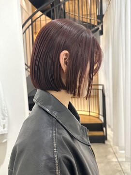 シーバイラヴィズム けやき通り2号店(Sea by LUVISM) ボブ/ミニボブ/暖色カラー/ワインレッド/縮毛矯正/髪質改善