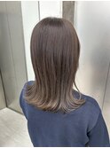 外ハネ/アッシュベージュ/透明感カラー/ベージュカラー