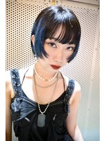 キジ(KIJI) レイヤーボブ/ミニボブ/ブルーカラー/ブルーアッシュ/ハイトーン