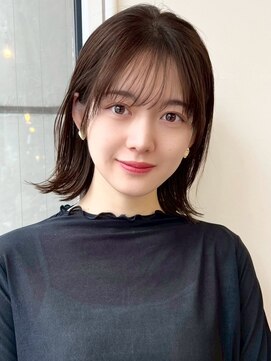 レイヤーボブ/くびれボブ/ハッシュボブ/ココアブラウン3