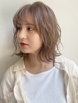ラミエバイメルト 下北沢(lamie by melt) 花田/切りっぱなしボブブリーチダブルカラーミルクティー下北沢