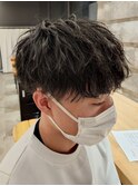 MEN’S HAIR/波巻きツイストスパイラル/リバースセンターパート