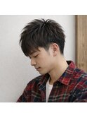 メンズツーブロックナチュラルショート20代 30代 40代 50代 60代