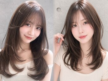 ラビスモア(Lovis moa)の写真/【韓国風うる艶カラー◎ダブルカラー¥9900~・ブリーチカラー¥10400~】