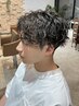 【波状のカールが人気】メンズカット+波巻きパーマ［藤井寺/メンズ］