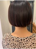【Lond fleur 石畑結華】ダークチェリーピチッとボブ