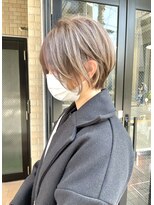 ハグ 横浜(HUG)&nbsp;大人可愛い丸みショート＊コントラストハイライト＊