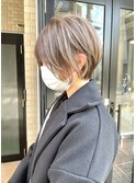 大人可愛い丸みショート*コントラストハイライト*