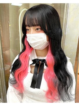 ガルボヘアー 名古屋栄店(garbo hair) #名古屋#栄#プルエクステ#ピンク#ブラック#インナー#韓国