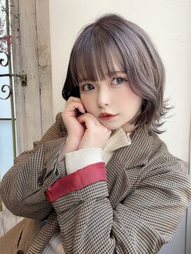 リノ(Lino) 10代20代【髪質改善カラー】透明感グレージュ くびれボブ
