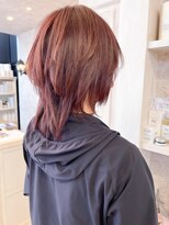 キャアリー(Caary) 福山市美容室Caary大人気！！ウルフヘア赤みカシスレッドカラー