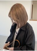 ミルクティー/ミルクティーカラー/ブリーチ/ハイトーン/ボブ