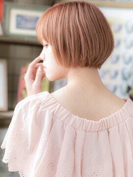 カバーヘア イヴ 戸頭店(COVER HAIR EVE) ★チェリーレッドピンクベージュ前下がり丸みボブ10代20代★10