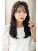 黒髪アッシュ大人美人抜け感小顔エアーストレートZ越谷30代40代