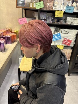 アチーブリス(achieve Liss) メンズスタイルショート×ブリーチダブルカラーニュアンスピンク