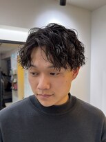 波巻きスパイラルパーマツイストスパイラルツーブロック原宿20代