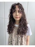 スパイラルパーマ　ロングウェーブ