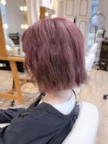 ネオリーブ チロル 横浜西口店(Neolive CiroL.)&nbsp;ハイトーンボブ/シアーピンク/ボブウルフ/切りっぱなし【横浜】k