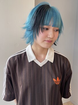 デコ(DECO) hush-cut　cyan blue