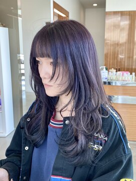 カッツ 駅家店(CUT S) ラベンダー×ブラック