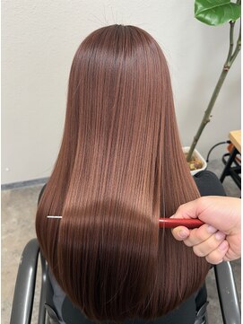 エレクシィ(ELEXY) 美髪ストレート ピンクブラウンロング