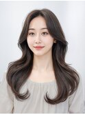 三宮　グレージュ　レイヤーカット　顔まわりカット