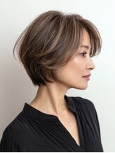 『大人のハイライト』白髪染めでも透明感・白髪染めを使わない明るい白髪染【岡本・三宮・御影】