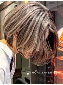 外国人風海外ショートレイヤーボブ　n7.10.20