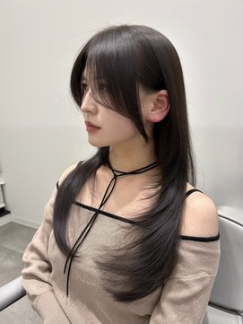 横浜髪質改善ロングハイレイヤー顔周りカットサイドバング