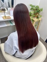 シャルムパリス(charme paris)&nbsp;赤　ブラウン　艶カラー　髪質改善トリートメント