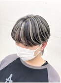 メンズハイライト20代30代40代◎フェザーパーマメンズメッシュ