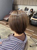バセット バイ アルター 鎌取店(basset by aL-ter)&nbsp;ミルクティーブロンド/ダークブルー/デジタルパーマ/鎌取