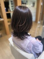 フェイス ネクスト ビューティー(Face next beauty)&nbsp;白髪ぼかし×艶レイヤーミディ/大人の美髪スタイル