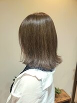 セレスト 心斎橋店(CELESTE)&nbsp;大人可愛い外ハネくびれボブ☆ミディアム×シアベージュ