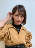 ボブ×シナモンベージュ