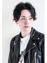 フジヤマ バーバー ショップ(FUJIYAMA BARBER SHOP)&nbsp;ソフトツーブロック フェザーマッシュくせ毛風パーマl